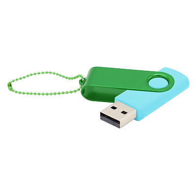 Флешка Designer To Go 2.0 USB 16Gb  (Бирюзовый/Зеленый)