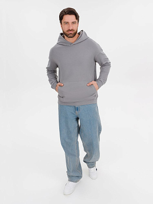 Худи оверсайз унисекс Outshine, серое