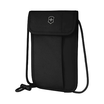 Кошелёк на шею VICTORINOX Travel Essentials Security Neck Pouch, черный, полиэстер, 14х1х22 см