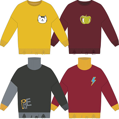 Свитер оверсайз Tricksy Net Grunge на заказ полушерсть