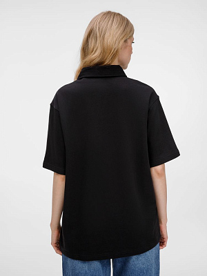 Рубашка поло унисекс Tiimi, черная