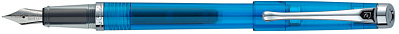Ручка перьевая Pierre Cardin I-SHARE. Цвет - синий прозрачный.Упаковка Е-2. (Синий)