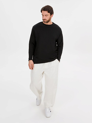 Лонгслив унисекс Siluetti Fuori, черный