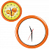 Часы настенные "ПРОМО" разборные ; оранжевый,  D28,5 см; пластик - Фото 1