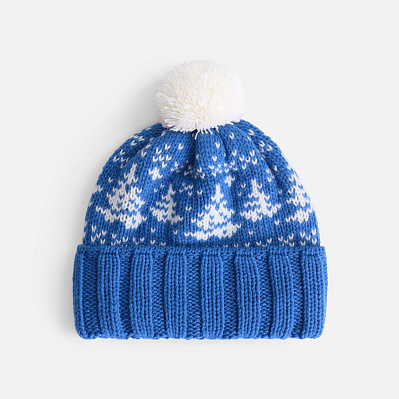 Шапка Holidale, синяя с молочным (Синий)