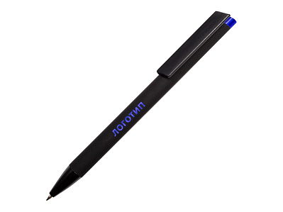 Ручка металлическая шариковая Taper Metal soft-touch (Черный, синий)