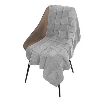 Плед Cella Soft вязаный, 160*90 см  (Серый)