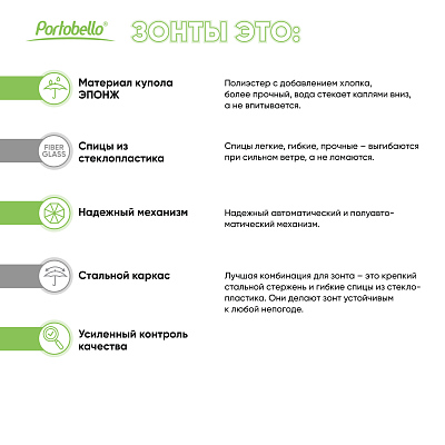Зонт-трость Квантум (Quantum), черный/оранжевый