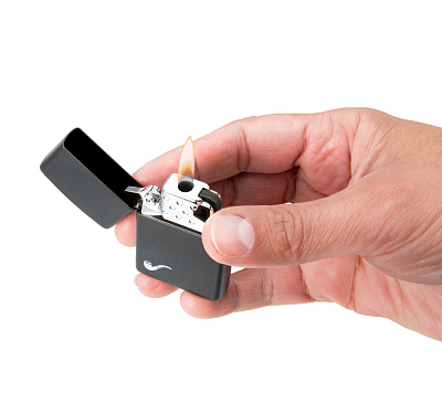 Газовый вставной блок для широкой зажигалки Zippo, одинарное жёлтое пламя, нержавеющая сталь