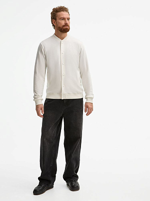 Бомбер унисекс Nuppu, молочно-белый