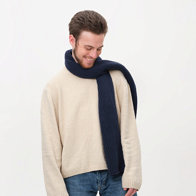 Шарф Форгес (Forges) вязаный, синий