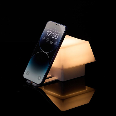 Светильник с подставкой для смартфона Knoppi  (Белый)