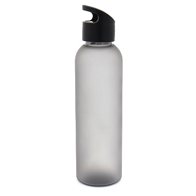 Бутылка пластиковая для воды Sportes (матовая), черная (Черный)