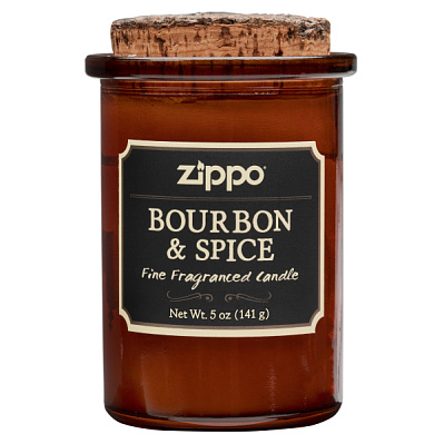 Ароматизированная свеча ZIPPO Bourbon & Spice воск/хлопок/кора древесины/стекло 70x100 мм