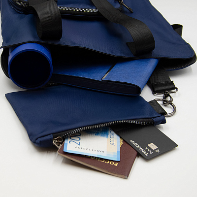 Шоппер Superbag Pocket (темно-синий с черным)