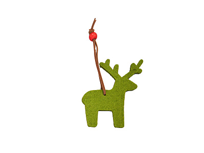 Войлочное рождественское украшение ABEND, северный олень (Зеленое яблоко)