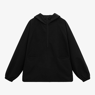 Ветровка (анорак) оверсайз унисекс RISSMAN, черная