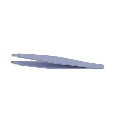 Пинцет Dewal Beauty косметический с ребристой поверхностью, прямой, 9,5 см (Фиолетовый)