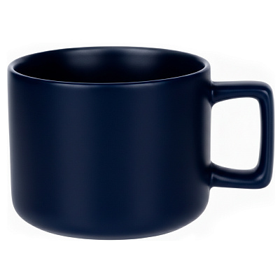 Кружка керамическая Geometry, тёмно-синяя (Тёмно-синий)