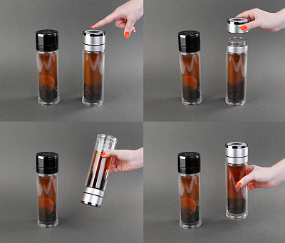 Набор подарочный "Pleasure": термос "Press", специи, серебристый