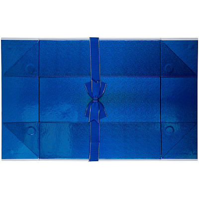 Коробка складная Gallant, L, белая с синим