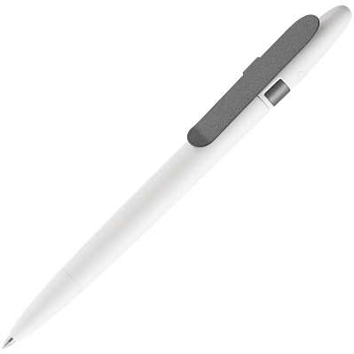 Ручка шариковая Prodir DS5 TSM Metal Clip, синяя с серым (Серый)