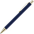 Ручка шариковая Lobby Soft Touch Gold, синяя - Фото 2