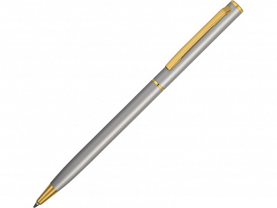 Ручка металлическая шариковая Жако (Серебристый/золотистый)