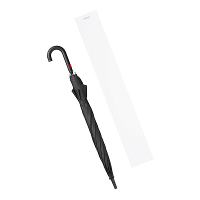 Зонт-трость Quantum, черный/красный