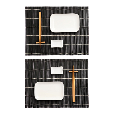 Набор для сервировки суши Tokyo (10 предметов), черный