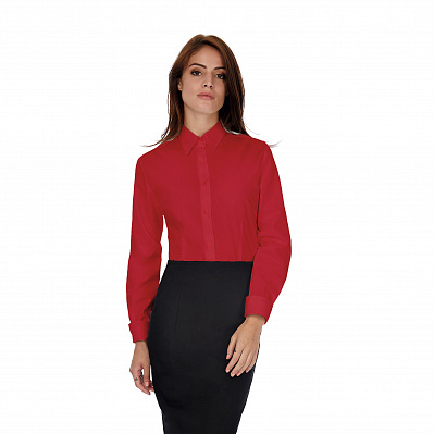 Рубашка женская с длинным рукавом Heritage LSL/women  (Темно-красный)