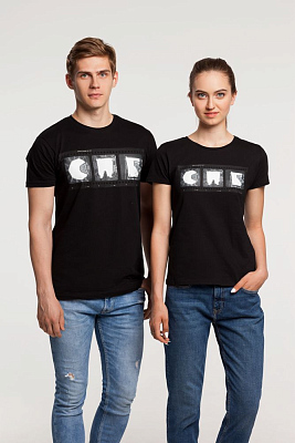 Футболка женская «Небо-душа», черная