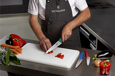 Нож разделочный VICTORINOX Fibrox с лезвием 19 см, зелёный
