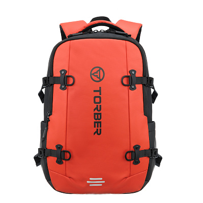 Рюкзак спортивный TORBER Xtreme 18" /чёрный, 31 х 12 х 46 см, 17л (Оранжевый)