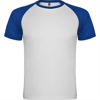 Спортивная футболка INDIANAPOLIS мужская, БЕЛЫЙ/КОРОЛЕВСКИЙ СИНИЙ XL (Белый/королевский синий)