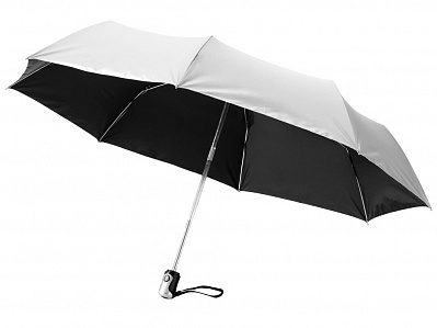 Зонт складной Alex (Серебристый/черный)