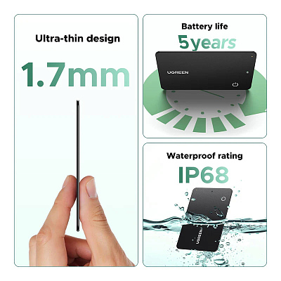 Метка для поиска вещей UGREEN FineTrack Slim G (Android Only)