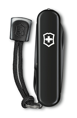 Нож-брелок VICTORINOX Signature Lite Onyx Black, 58 мм, 8 функций, чёрный