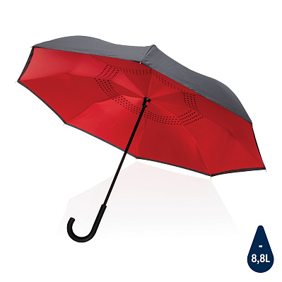 Двусторонний зонт Impact из RPET AWARE™ 190T, d105 см (Красный;)