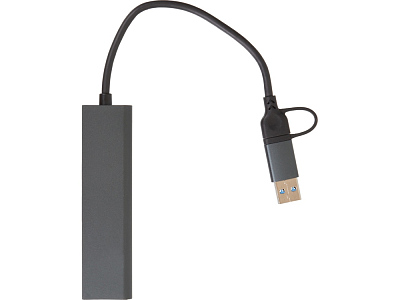 USB-хаб Command с коннектором 2-в-1 USB-C и USB-A, 2.0/3.0
