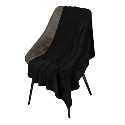 Плед Селла (Cella) вязаный, черный (без подарочной коробки)