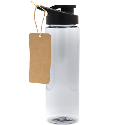 Пластиковая бутылка Ronny To Go с биркой, чёрная