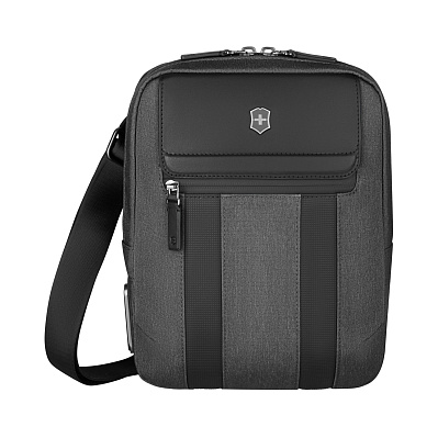 Сумка через плечо VICTORINOX Architecture Urban 2 Crossbody Bag,серый полиэстер/кожа 9x22x28 см,6л