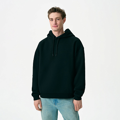 Худи релакс унисекс Баланс (Balance), с начесом, черный, размер M/L (Чёрный)