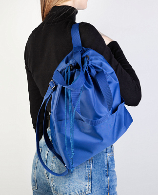 Сумка-рюкзак "Carry", серый с бирюзовым, синий