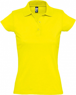 Рубашка поло женская Prescott Women 170, желтая (лимонная) (Лимонный)