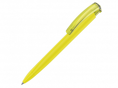 Ручка пластиковая шариковая трехгранная Trinity K transparent Gum soft-touch (Желтый)