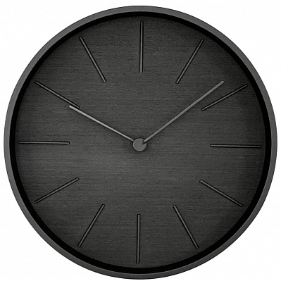 Часы настенные Plato, черное дерево (Черный)