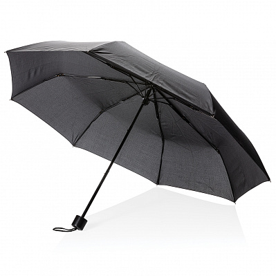 Механический зонт с чехлом-сумкой, d97 см  (Черный)