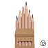 Набор цветных карандашей KINDERLINE small,6 цветов - Фото 1